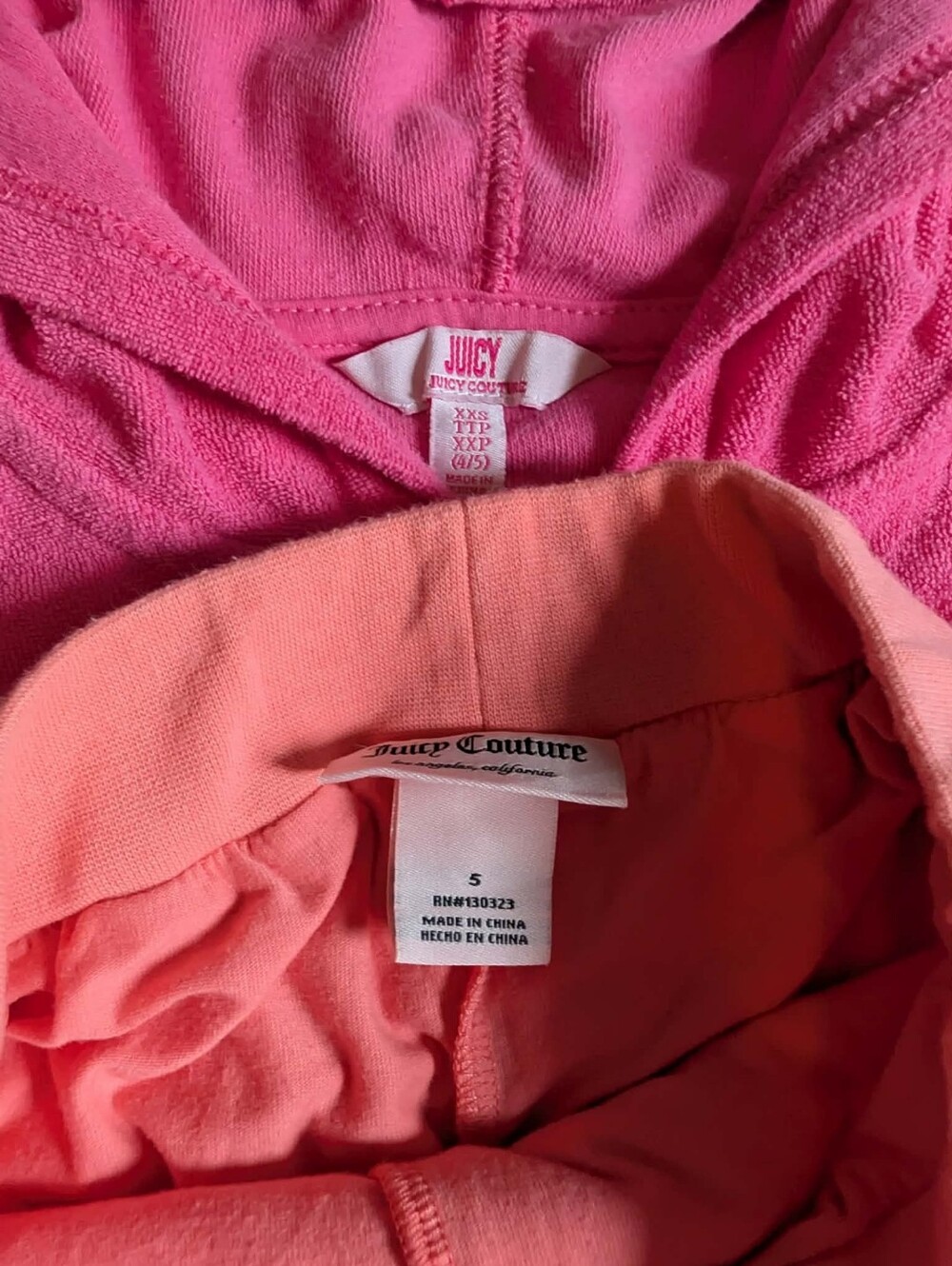 Vintage 2000s Juicy Couture Hot Pink Hoodie & Peach Coral Skort Set Nwot - Picture 3 of 4